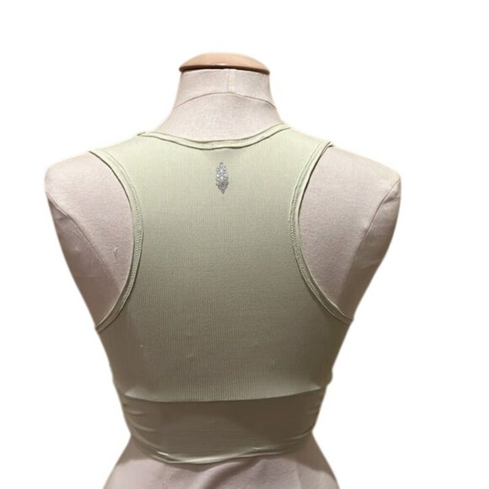 Free People Movement Just My Type Pastel Green Ribbed Crop Top - Picture 6 of 10
